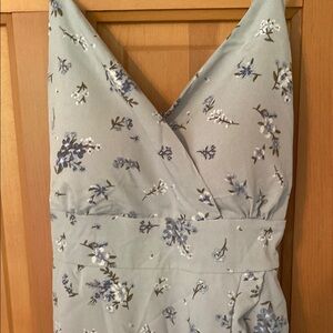 No Boundaries Blue Floral High Low Dress